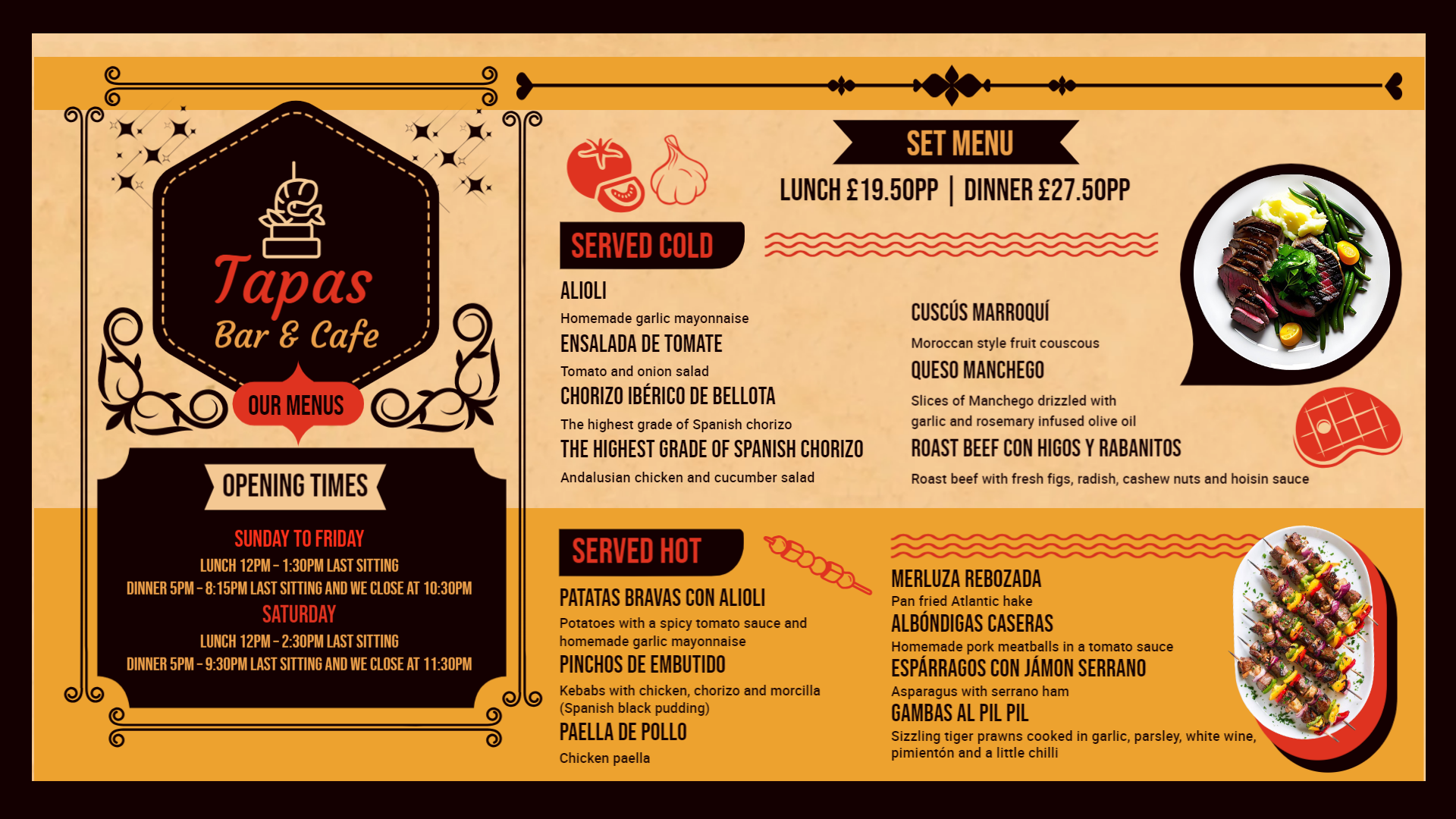 Variedad de tapas tradicionales españolas en mesa de restaurante con alérgenos ocultos